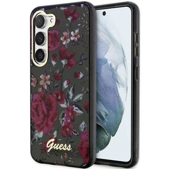 Oryginalne Etui Samsung Galaxy S23+ Guess Flower Collection (Guhcs23Mhcfwsa) Zielone GUESS