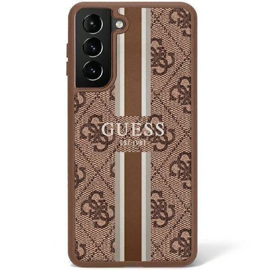 Oryginalne Etui SAMSUNG GALAXY S23 Guess Hardcase 4G Printed Stripe (GUHCS23SP4RPSW) brązowe GUESS