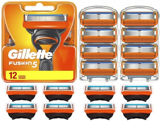 Oryginalne Wkłady Ostrza Nożyki Wymienne Do Maszynki Gillette Fusion 5 X12 Inna marka