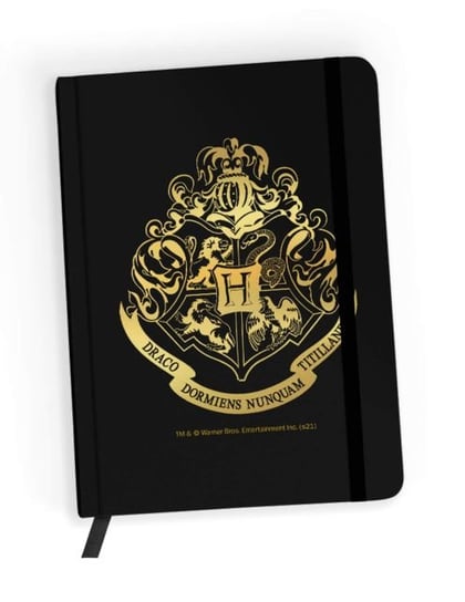 Oryginalny Notes Harry Potter 021, Tłoczony Herb Hogwart ze złoceniem ERT Group