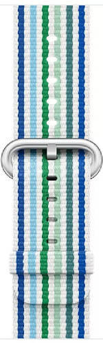 Oryginalny Pasek Apple Watch Woven Nylon Blue Stripe 38mm w zaplombowanym opakowaniu Apple