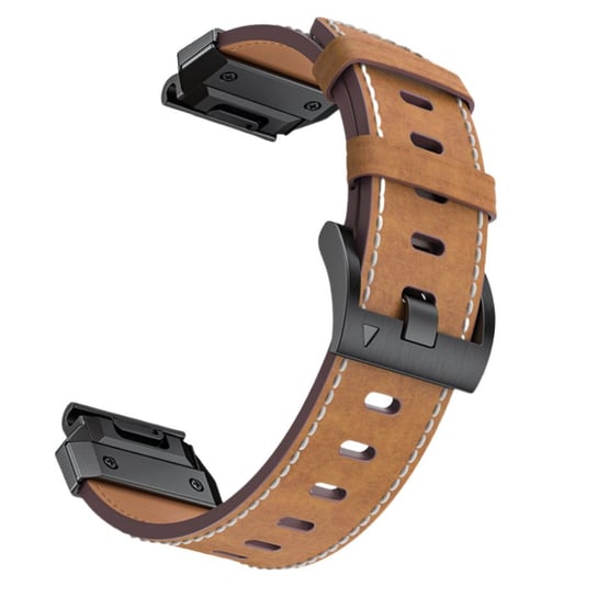 Oryginalny skórzany pasek do zegarka Garmin Fenix 8/7X/7/6/5/965 Brown 22 mm INF