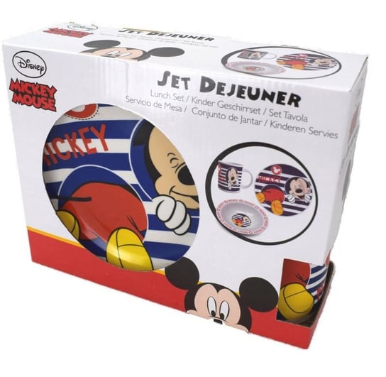 Oryginalny zestaw 3 naczyń ceramika Myszka Mickey Disney Inna marka