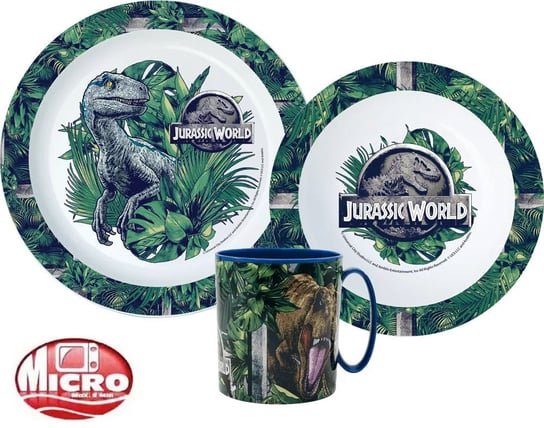 Oryginalny Zestaw 3 Naczyń Obiadowych Jurassic World Inna marka