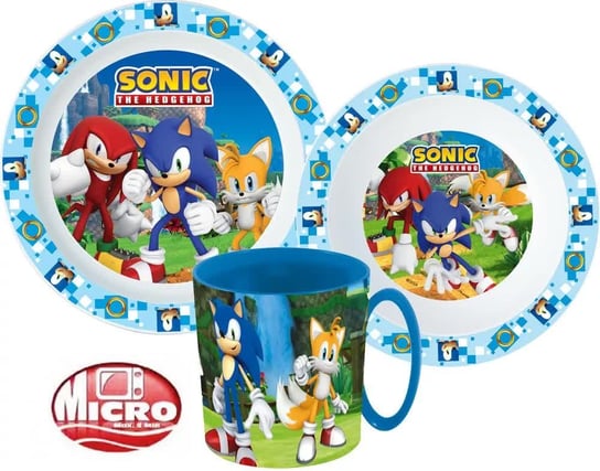 Oryginalny zestaw 3 naczyń obiadowych SONIC Sonic