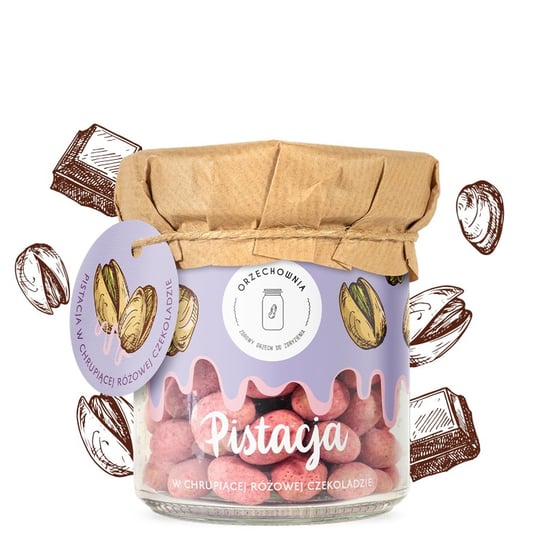 ORZECHOWNIA Pistacja w chrupiącej różowej czekolad Santini