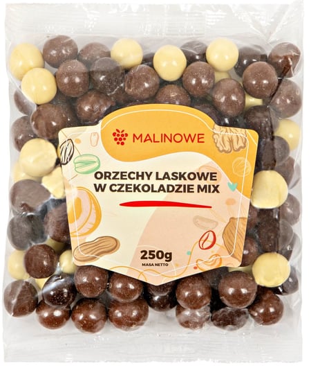 Orzechy laskowe w czekoladzie mix 250g Malinowe