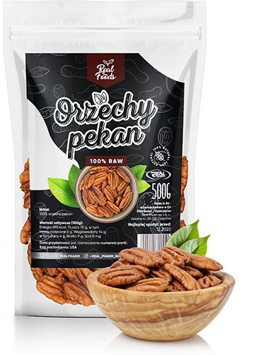 Orzechy Pecan Całe Orzechy - Real Foods - 500G Inna marka