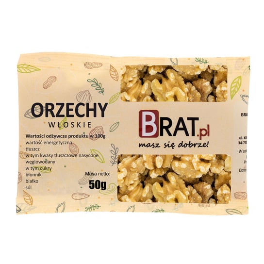 Orzechy Włoskie 50G 100% Naturalne Łuskane Zdrowe Brat