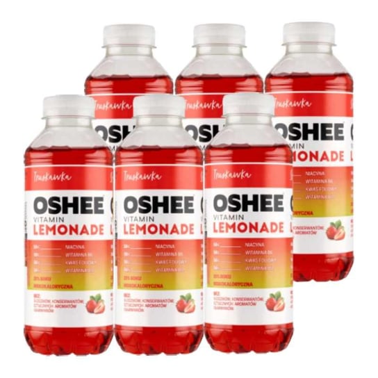 Oshee Vitamin Lemonade ZERO o smaku truskawkowym 555 ml x 6 sztuk Inna marka