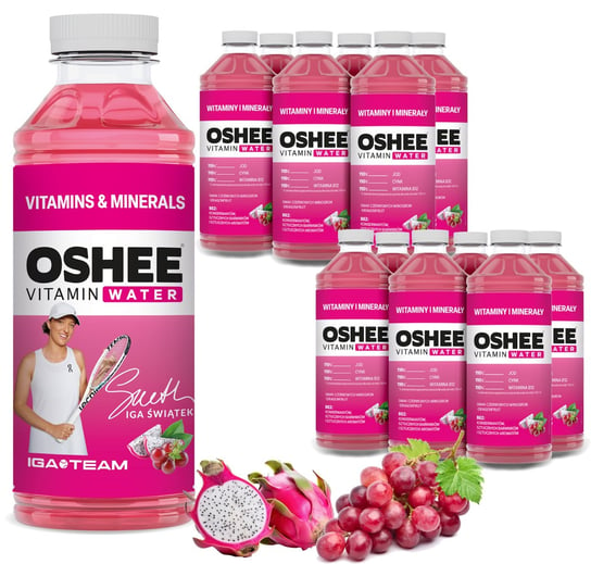 OSHEE Vitamin Water Witaminy i Minerały 555 ml x12 Oshee
