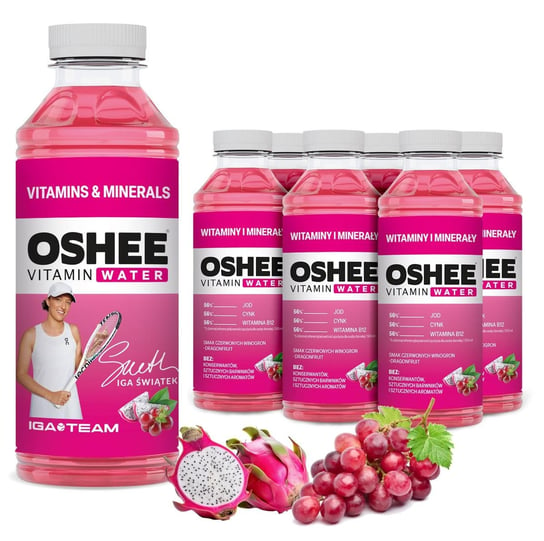 OSHEE Vitamin Water Witaminy i Minerały 555 ml x6 Oshee