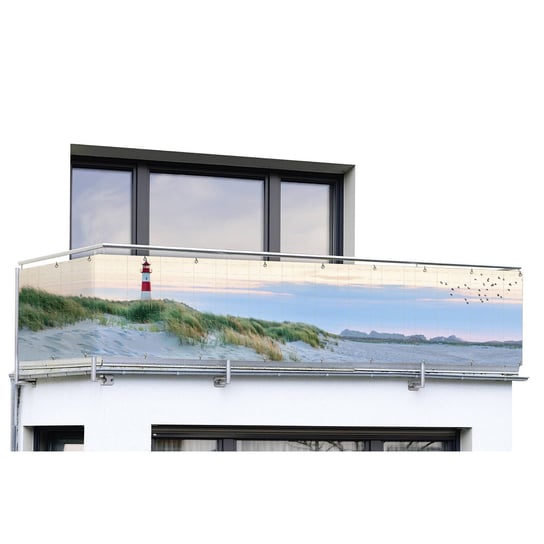 Osłona balkonowa z wzorem plaży, 5 m x 85 cm Maximex