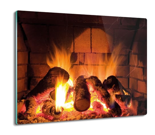 osłona do kuchenki druk Ogień drewno kominek 60x52, ArtprintCave ArtPrintCave
