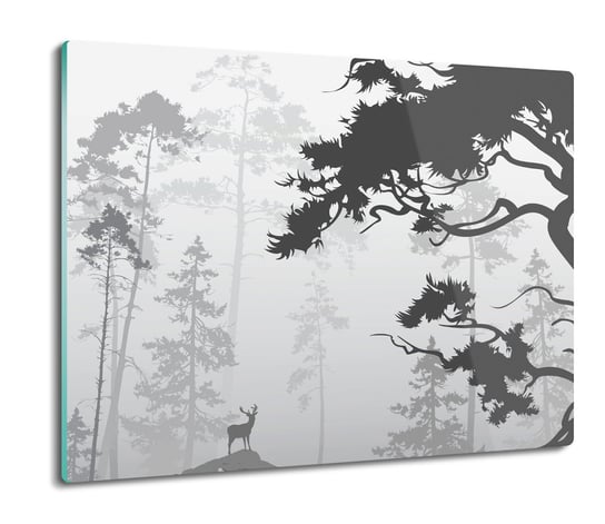 osłona do płyty indukcyjnej Las drzewa mgła 60x52, ArtprintCave ArtPrintCave