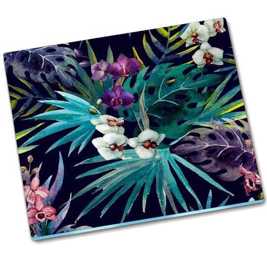 Osłona kuchenna deska Akwarelowa orchidea - 60x52 cm Tulup