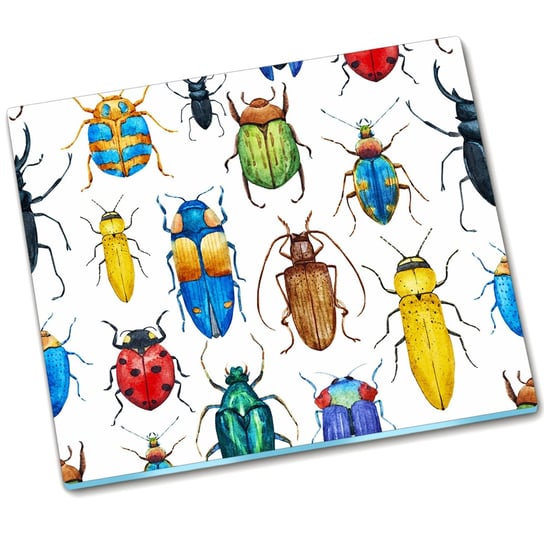 Osłona kuchenna deska Kolorowe chrząszcze - 60x52 cm Tulup