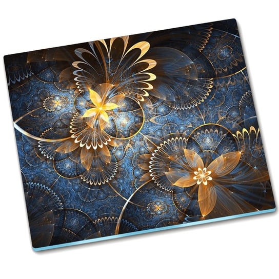 Osłona kuchenna deska Kwiaty fraktalne - 60x52 cm Tulup