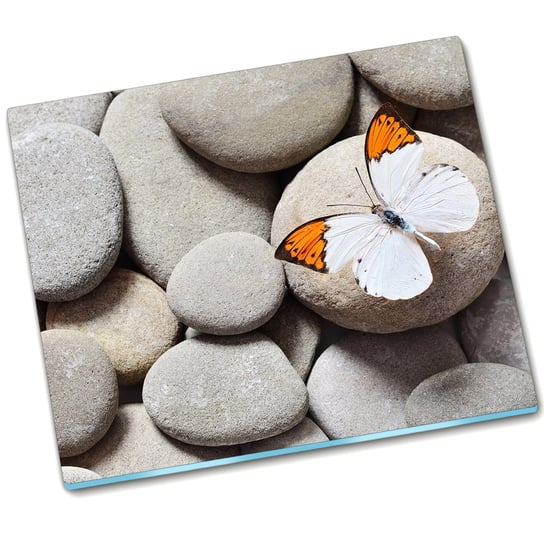 Osłona kuchenna deska Motyl i kamienie - 60x52 cm Tulup