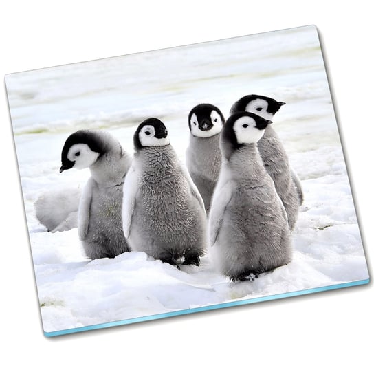 Osłona kuchenna deska Pingwiny pisklęta - 60x52 cm Tulup