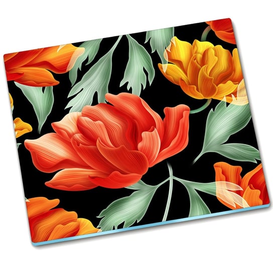 Osłona kuchenna deska Tropikalny kwiat - 60x52 cm Tulup