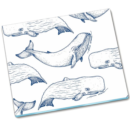 Osłona kuchenna Niebieskie wieloryby - 60x52 cm Tulup