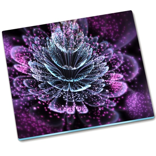 Osłona kuchenna szklana Fioletowy kwiat - 60x52 cm Tulup