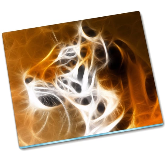 Osłona kuchenna szklana Głowa tygrysa - 60x52 cm Tulup