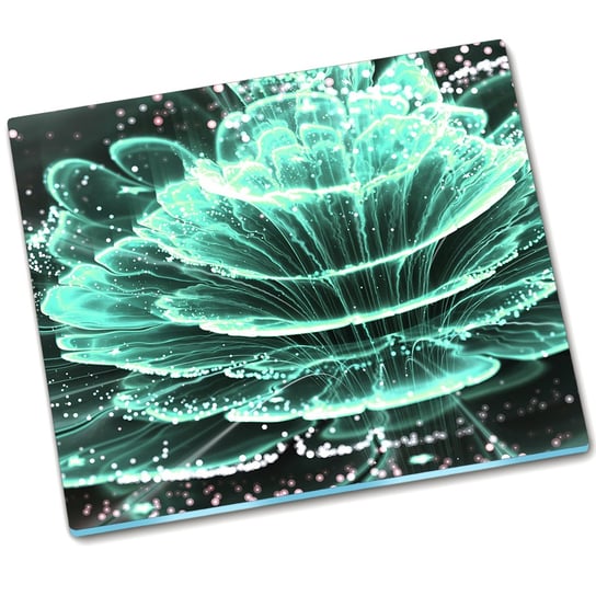 Osłona kuchenna szklana Kwiat fraktalny - 60x52 cm Tulup