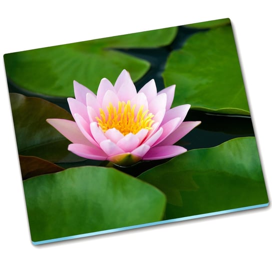 Osłona kuchenna szklana Kwiat lotosu - 60x52 cm Tulup