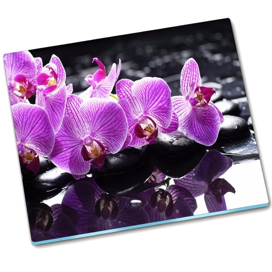 Osłona kuchenna szklana Różowa orchidea - 60x52 cm Tulup