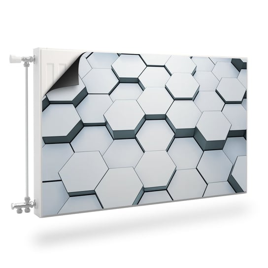 Osłona MAGNETYCZNA Kaloryfera Mozaika Heksagony Efekt 3D 120cm x 60cm Muralo