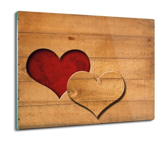 osłona na kuchenkę indukcyjną Drewno serca 60x52, ArtprintCave ArtPrintCave