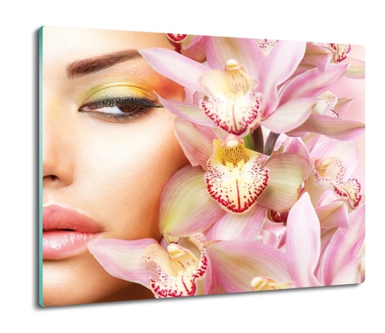 osłona na płytę indukcyjną Kobieta orchidea 60x52, ArtprintCave ArtPrintCave