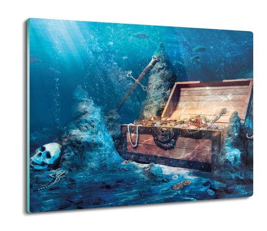 osłona na płytę indukcyjną Morze skarb pirat 60x52, ArtprintCave ArtPrintCave