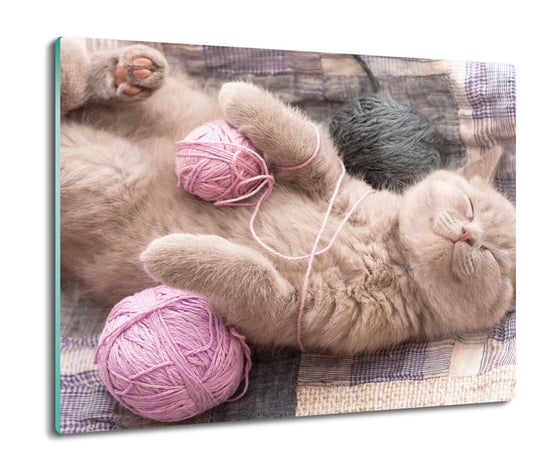 osłona na płytę indukcyjną Śpiący kot wełna 60x52, ArtprintCave ArtPrintCave