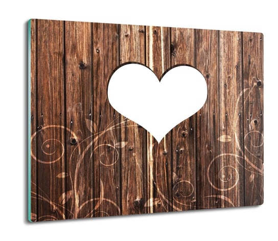 osłona płyty kuchennej Deski serce ornament 60x52, ArtprintCave ArtPrintCave