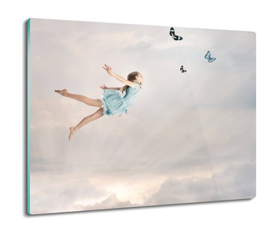 osłona płyty kuchennej Dziewczynka motyle 60x52, ArtprintCave ArtPrintCave