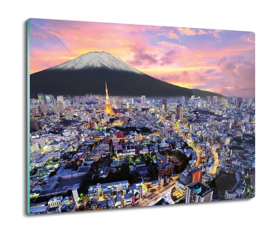 osłona płyty kuchennej Góra Fuji Tokio noc 60x52, ArtprintCave ArtPrintCave