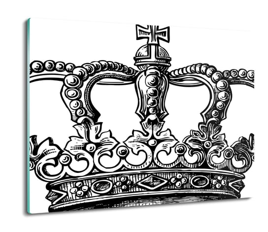 osłona płyty kuchennej Korona szkic symbol 60x52, ArtprintCave ArtPrintCave