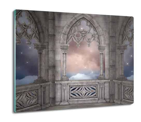 osłona płyty kuchennej Zamek pałac chmury 60x52, ArtprintCave ArtPrintCave
