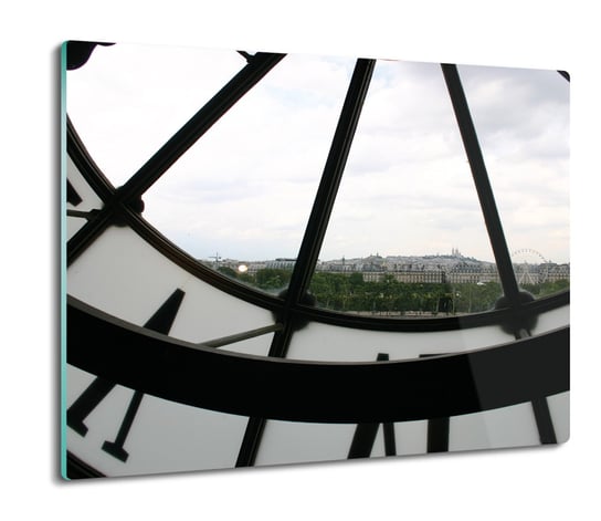 osłona płyty kuchennej Zegar widok miasto 60x52, ArtprintCave ArtPrintCave