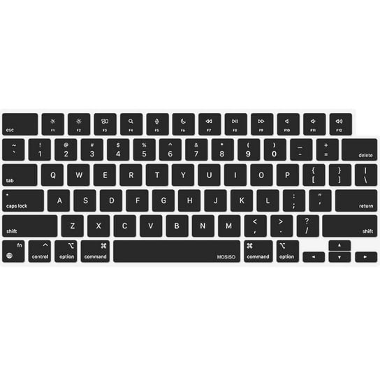 Osłona silikonowa nakładka na klawiaturę do MacBook Pro 14 A2442 A2779 / Pro 16 A2485 A2780 / Air 13 M2 A2681 2022 / Air 15 M2 A2941 (2023) (USA) (Black) D-pro