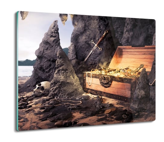 osłona splashback z foto Morze skarb pirat 60x52, ArtprintCave ArtPrintCave