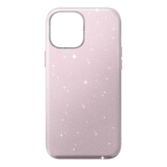 Osłona tylna Apple iPhone 12 / 12 Pro Glitter Zdejmowana Sztywna silikonowa różowa Avizar