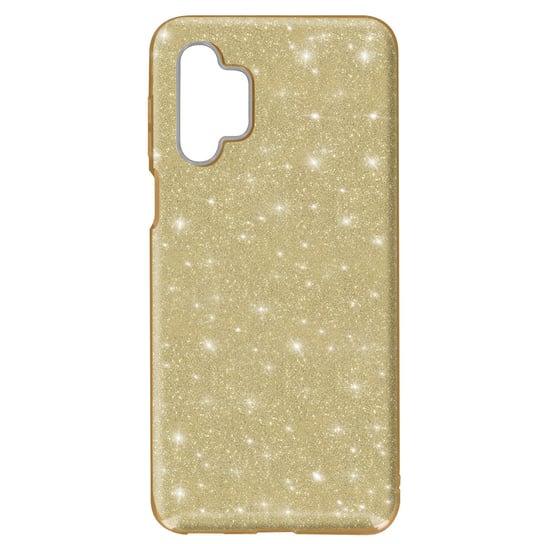 Osłona tylna Samsung Galaxy A32 Glitter Zdejmowana Sztywna silikonowa złota Avizar