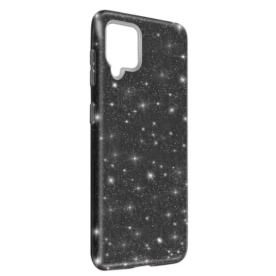 Osłona tylna Samsung Galaxy A42 5G Glitter Zdejmowana Sztywna silikonowa czarna Avizar