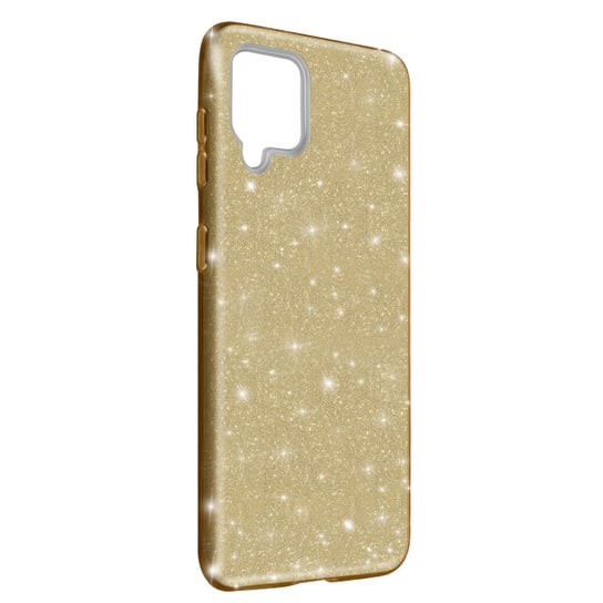 Osłona tylna Samsung Galaxy A42 5G Glitter Zdejmowana Sztywna silikonowa złota Avizar