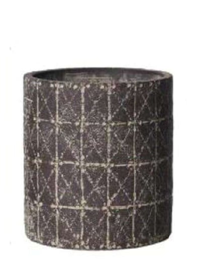 Osłonka Brązowa Ceramiczna Kwadratowa H: 12.5 Cm Art-Pol