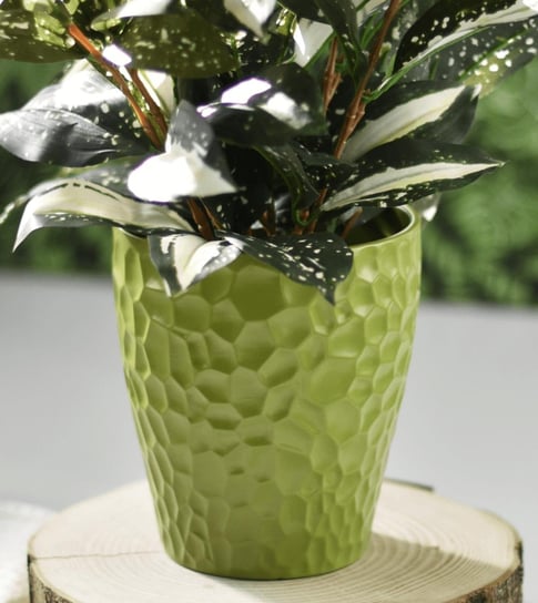 Osłonka ceramiczna DEVON zielona, 15 cm Tajemniczy ogród